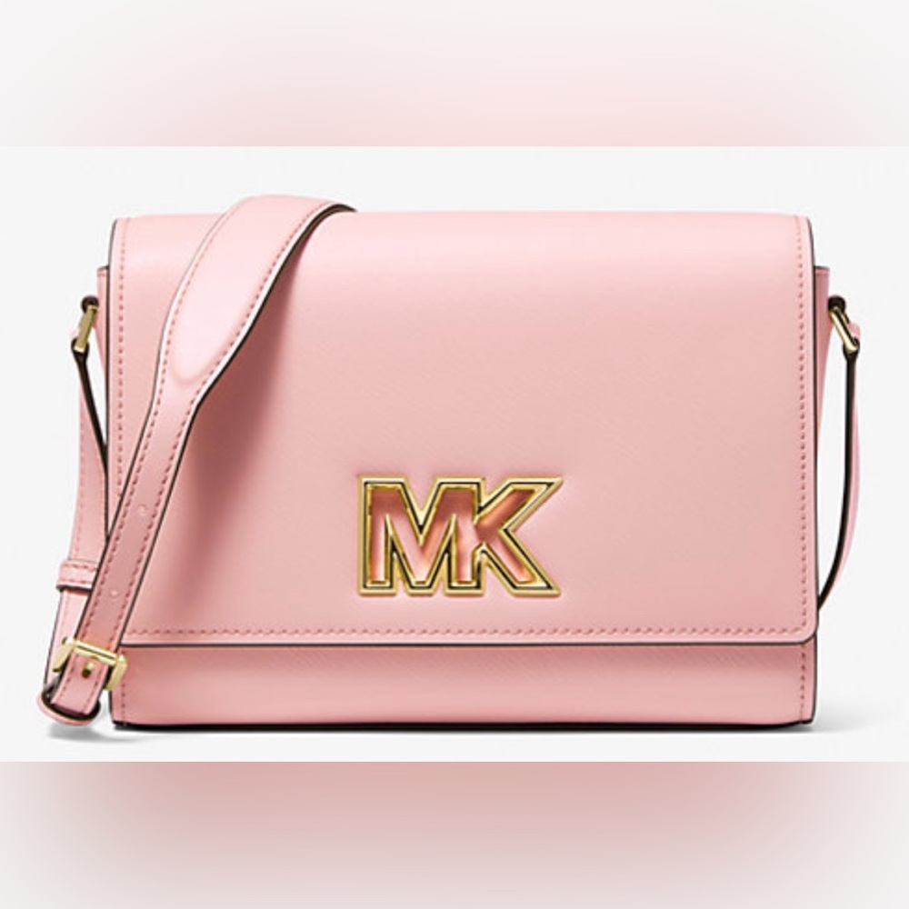 MICHAEL KORS! MIMI MEDIUM PINK LEATHER MESSENGER BAG! BRAND NEW WITH TAGS!